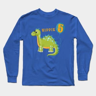 Dinosaur Fifth birthday Long Sleeve T-Shirt